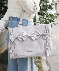 撥水ナイロン連リボントート(生成り-F)