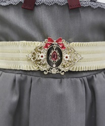 リボンジュエルゴムベルト(赤-F)