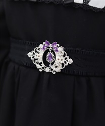 リボンジュエルゴムベルト(ラベンダー-F)