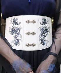 彼岸花刺繍コルセットベルト【予約】(白-S)