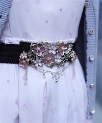 桜モチーフゴムベルト(ゴールド-F)