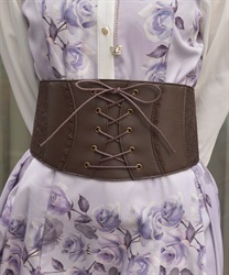 レースアップコルセットベルト(Ｄブラウン-S)