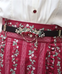 苺モチーフ細ゴムベルト(赤-F)