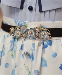 ネモフィラモチーフ細ベルト【予約】(ゴールド-F)