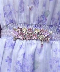 紫陽花ビーズゴムベルト【WEB先行販売】(ゴールド-F)