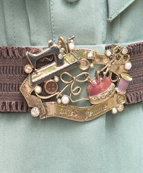 ソーイングモチーフゴムベルト【WEB先行販売】(ゴールド-F)