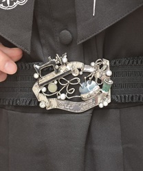 ソーイングモチーフゴムベルト【WEB先行販売】(シルバー-F)
