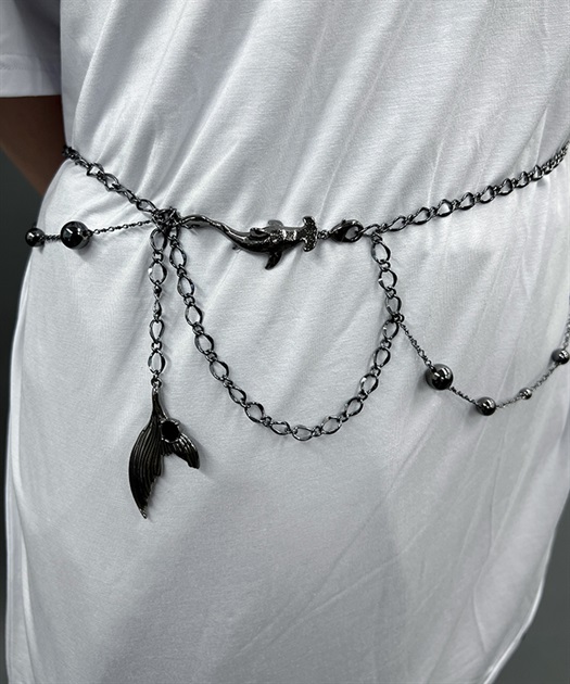 ALICE AUAA Double Drop Rhinestone Chain Belt – gothikatelier