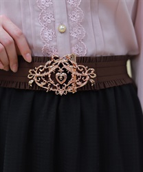 ハートチャームフリルベルト(ピンク-F)