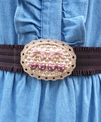 チェリーリボンゴムベルト(茶-F)