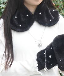 雪モチーフファーティペット【WEB先行販売】(黒-F)