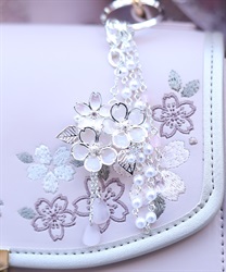 桜モチーフブローチ＆チャーム(シルバー-F)