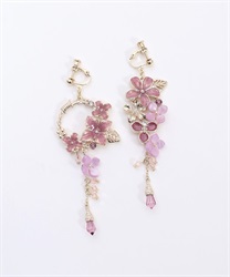 紫陽花アシメイヤリング【WEB先行販売】(ゴールド-F)