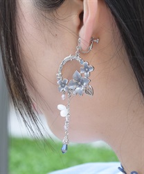 紫陽花アシメイヤリング【WEB先行販売】(シルバー-F)