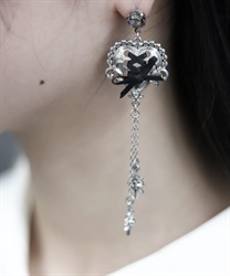 ２ＷＡＹレースアップピアス【2点10%OFF対象商品】(Ａシルバー-F)