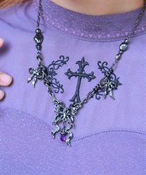 ナイトメアリボンネックレス【WEB先行販売】(黒-F)