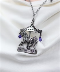 カルーセルネックレス【期間限定価格】(黒-F)