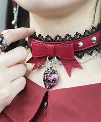 ポイズンベリー合皮チョーカー【予約】(赤-F)