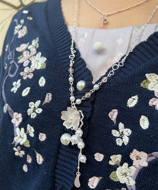 桜モチーフネックレス【10%OFF対象商品】 | axes femme | axes 桜モチーフネックレス【10%OFF対象商品】 | axes femme | axes