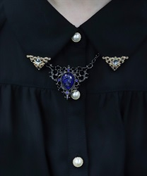 チェスナイト封入ネックレス(黒-F)