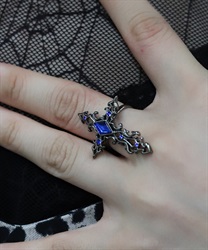 ジュエルダーククロスリング【Web先行販売】【NP】(ブルー-F)