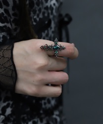 ジュエルダーククロスリング【Web先行販売】【NP】(グリーン-F)