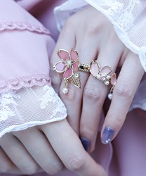 桜モチーフリングＳＥＴ(ゴールド-F)