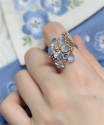 ネモフィラモチーフリング【予約】(ゴールド-F)