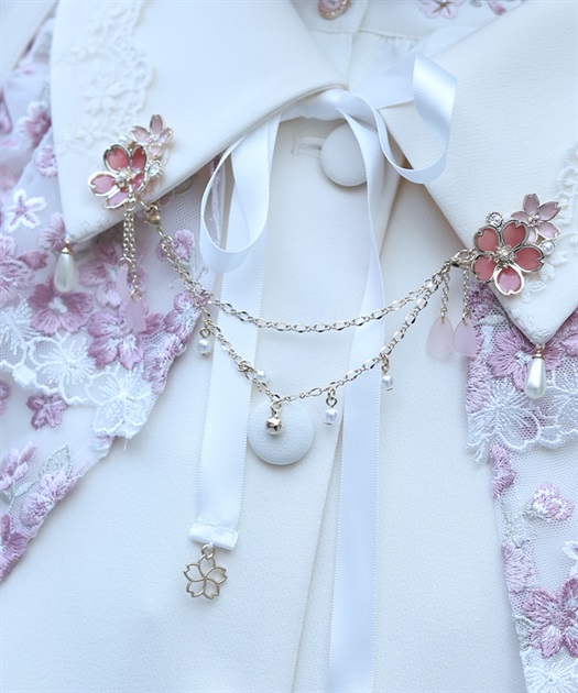 桜モチーフ襟クリップ＆イヤリング【予約】 | axes femme | axes femme