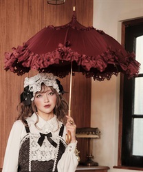 Chalmiere × Apleberuteコラボアンブレラ エアリー・ブルーム(ワイン-F)