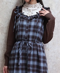 ブロッキングニットプルオーバー(Ｄブラウン-F)