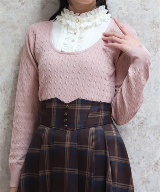 ブロッキングニットプルオーバー【予約】