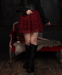 総レースフリルスカパン【WEB先行販売】(ワイン-F)