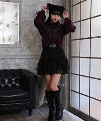 総レースフリルスカパン【WEB先行販売】(黒-F)