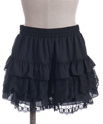 ゴシックフリルミニペチパン(黒-M)