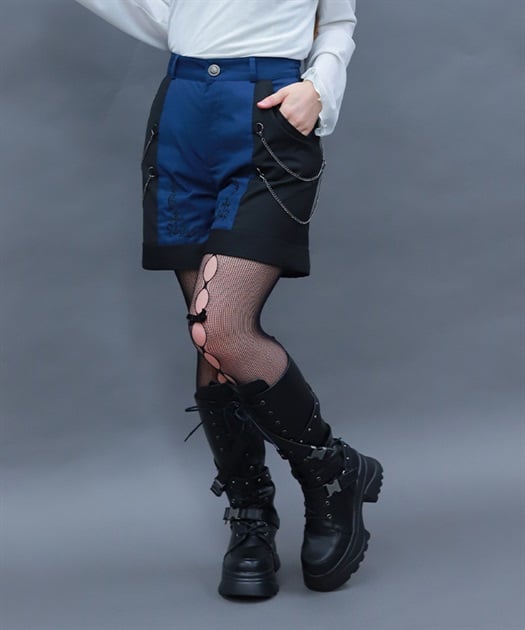 刺繍バイカラーショートパンツ【WEB先行販売】