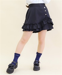 アシメフリルデザインスカパン【2点10%OFF対象商品】(黒-M)