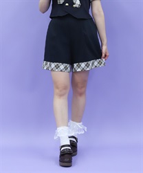 バイカラーショートパンツ【WEB限定価格】(黒-M)