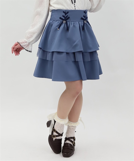 リボン付きティアードスカパン