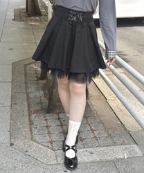 チュールフリルタックスカパン【WEB先行販売】(黒-F)
