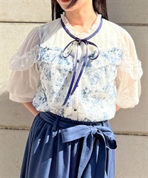 トワルドジュイ風レースプルオーバー | outlet | axes femme トワルドジュイ風レースプルオーバー | outlet | axes femme