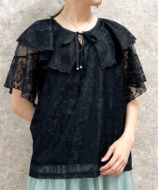 総レースケープトップス【期間限定価格】 | outlet | axes femme 総レースケープトップス【期間限定価格】 | outlet | axes femme
