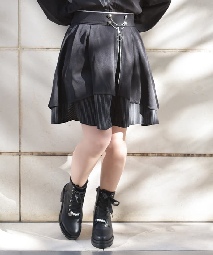 チェーンファスナー付ミニスカート | outlet | axes femme