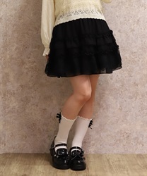 ボリュームフリルスカパン(黒-F)