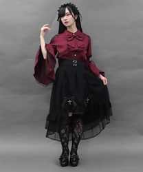 ゴシックフィッシュテールスカート(黒-M)