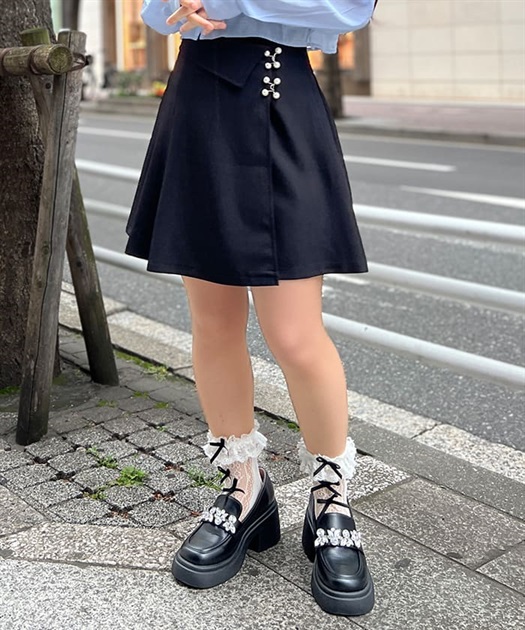 ラップ風インパン付きスカート