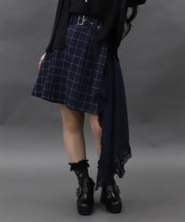 オーバースカート付ミニスカート【予約】(紺-M)