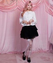 ドロスト×ティアードミニスカート【期間限定価格】(黒-M)