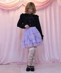 ドロスト×ティアードミニスカート【期間限定価格】(ラベンダー-M)