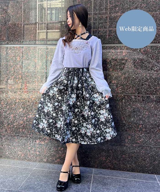 ロマンティックローズ柄スカート | outlet | axes femme online shop ロマンティックローズ柄スカート | outlet | axes femme online shop